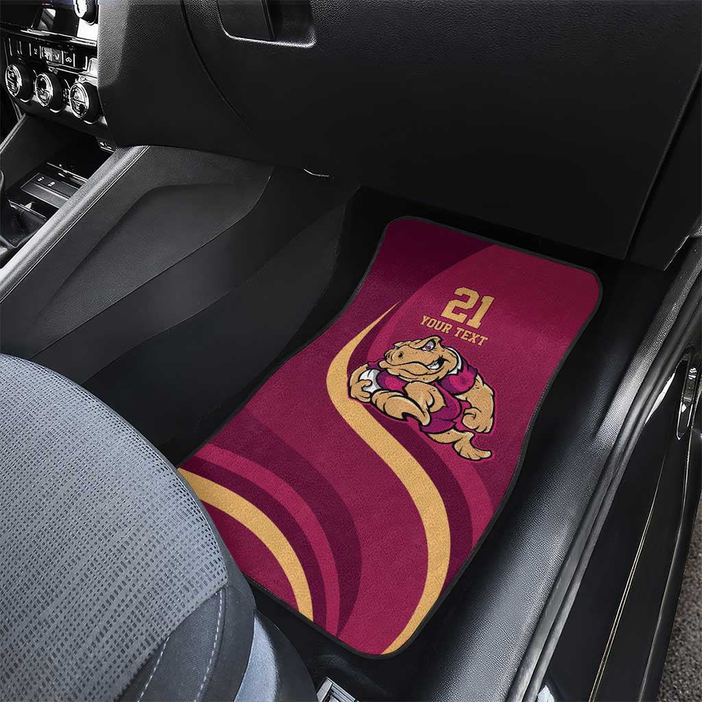 Custom QLD Maroons Cane Toad Car Mats Queensland Origin No2