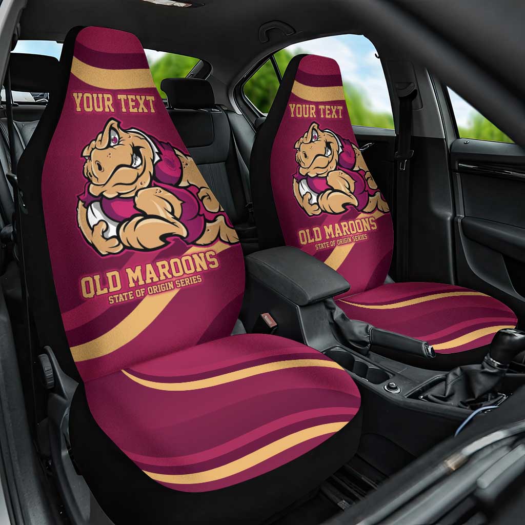 Custom QLD Maroons Cane Toad Car Seat Cover Queensland Origin No2