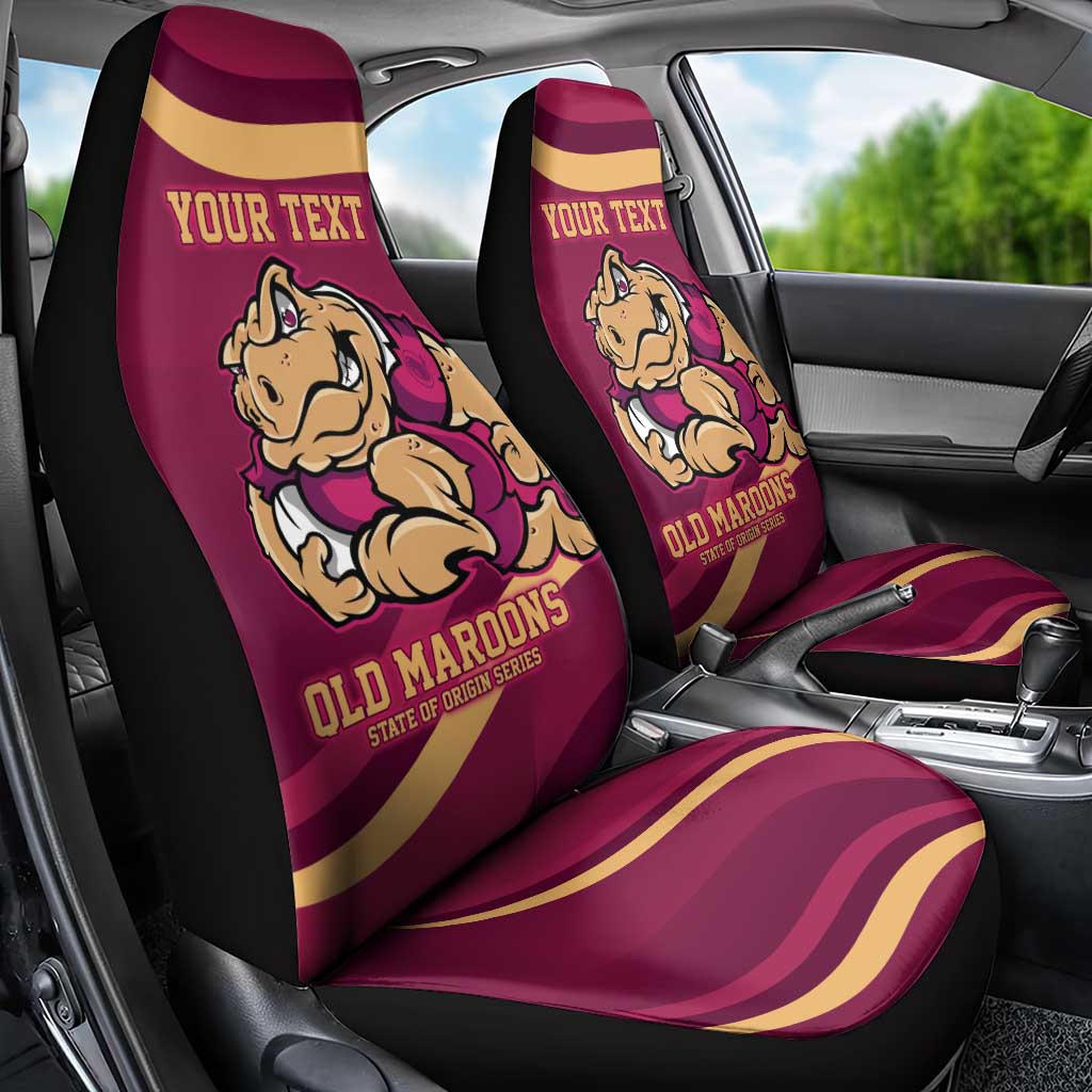 Custom QLD Maroons Cane Toad Car Seat Cover Queensland Origin No2