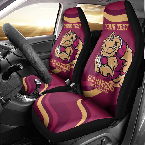 Custom QLD Maroons Cane Toad Car Seat Cover Queensland Origin No2