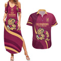 Custom QLD Maroons Cane Toad Couples Matching Summer Maxi Dress and Hawaiian Shirt Queensland Origin No2