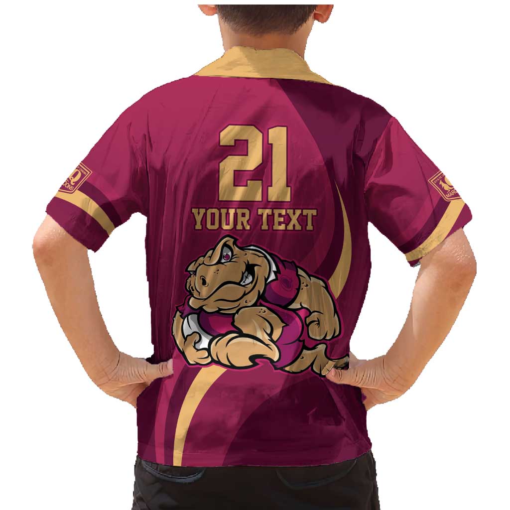 Custom QLD Maroons Cane Toad Family Matching Mermaid Dress and Hawaiian Shirt Queensland Origin No2
