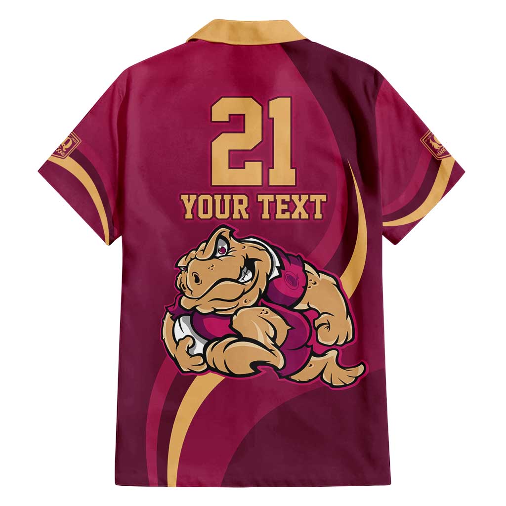 Custom QLD Maroons Cane Toad Family Matching Off Shoulder Maxi Dress and Hawaiian Shirt Queensland Origin No2