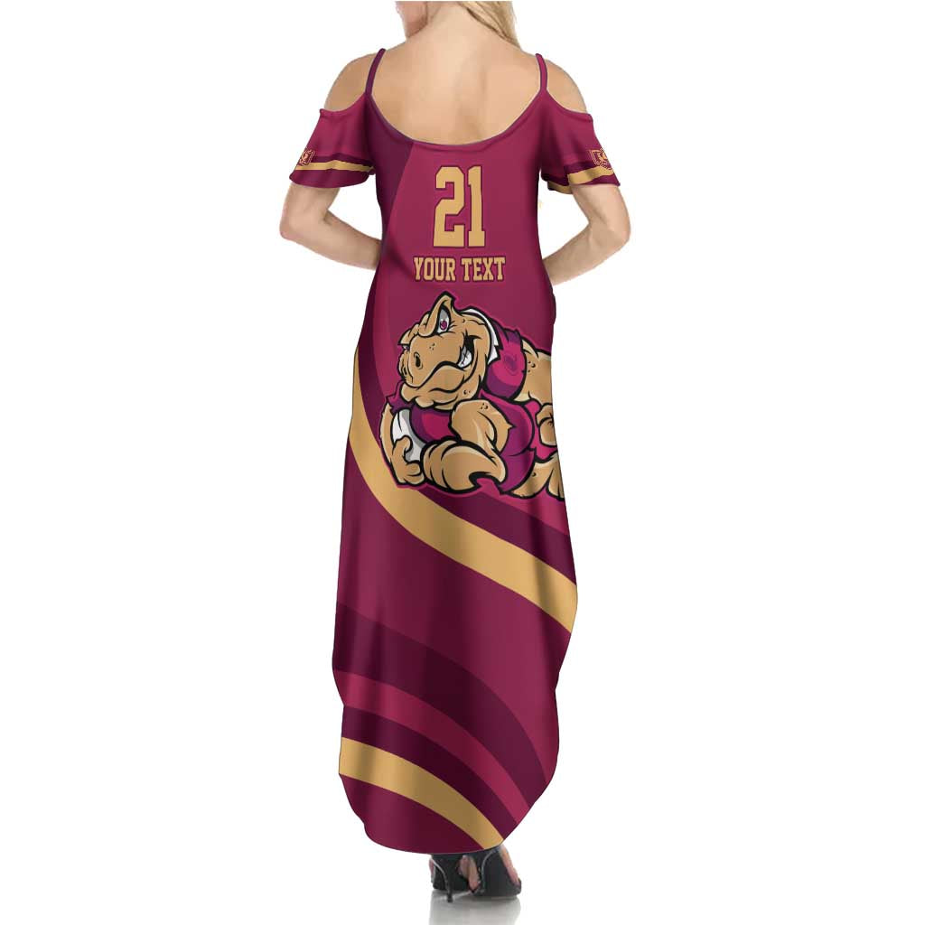 Custom QLD Maroons Cane Toad Family Matching Summer Maxi Dress and Hawaiian Shirt Queensland Origin No2