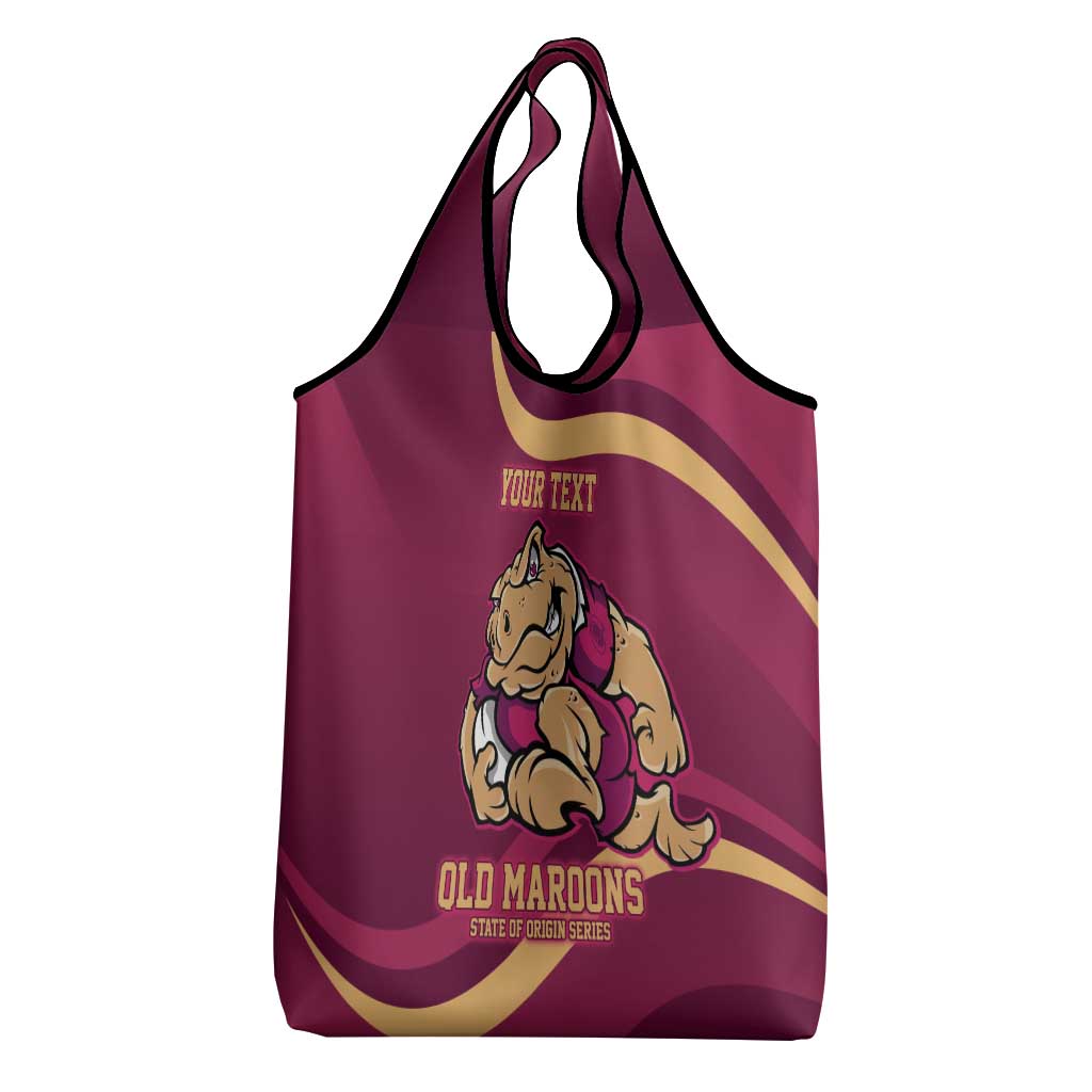 Custom QLD Maroons Cane Toad Grocery Bag Queensland Origin No2