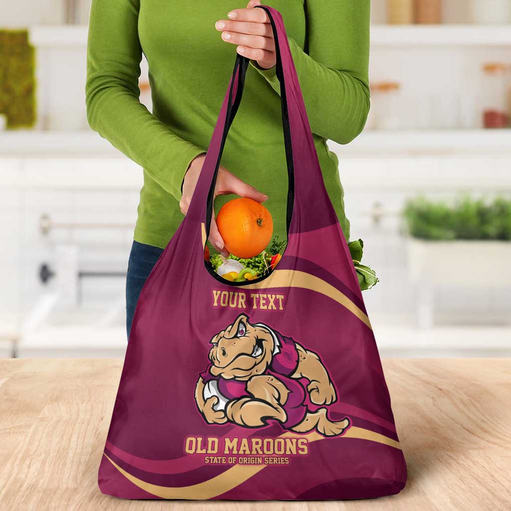Custom QLD Maroons Cane Toad Grocery Bag Queensland Origin No2