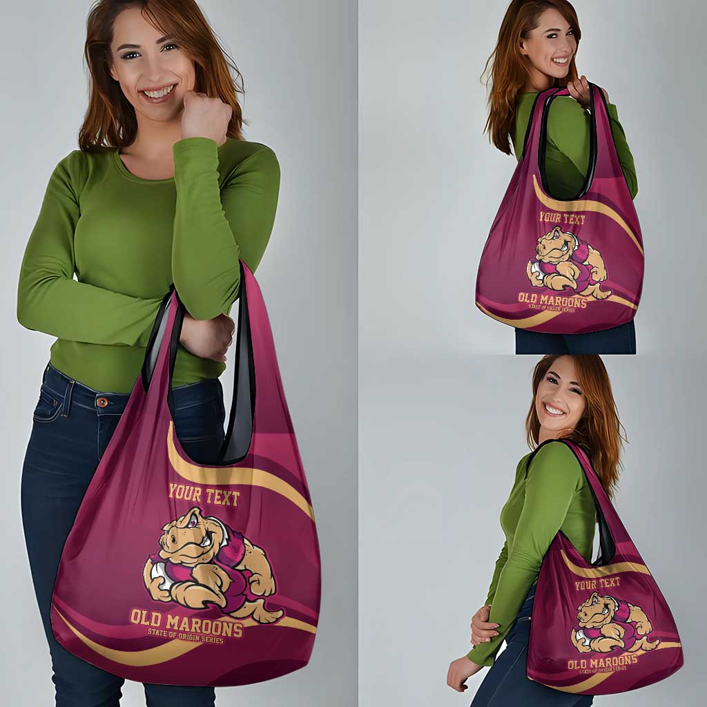 Custom QLD Maroons Cane Toad Grocery Bag Queensland Origin No2