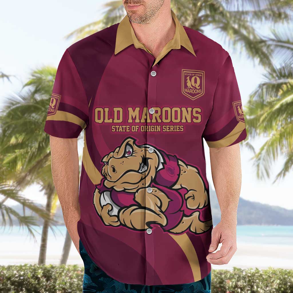 Custom QLD Maroons Cane Toad Hawaiian Shirt Queensland Origin No2