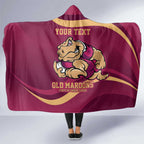 Custom QLD Maroons Cane Toad Hooded Blanket Queensland Origin No2