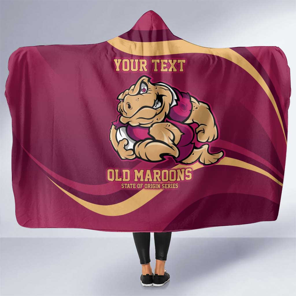 Custom QLD Maroons Cane Toad Hooded Blanket Queensland Origin No2