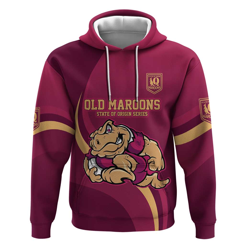 Custom QLD Maroons Cane Toad Hoodie Queensland Origin No2