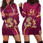 Custom QLD Maroons Cane Toad Hoodie Dress Queensland Origin No2