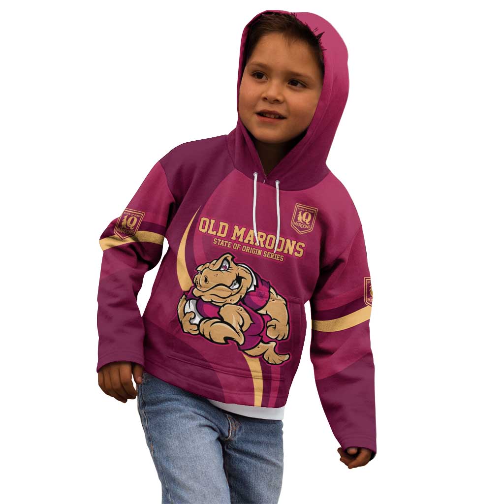 Custom QLD Maroons Cane Toad Kid Hoodie Queensland Origin No2