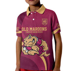 Custom QLD Maroons Cane Toad Kid Polo Shirt Queensland Origin No2