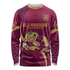 Custom QLD Maroons Cane Toad Long Sleeve Shirt Queensland Origin No2