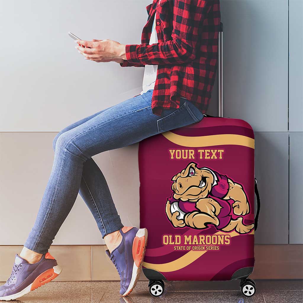 Custom QLD Maroons Cane Toad Luggage Cover Queensland Origin No2