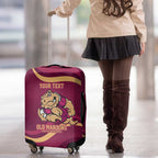 Custom QLD Maroons Cane Toad Luggage Cover Queensland Origin No2