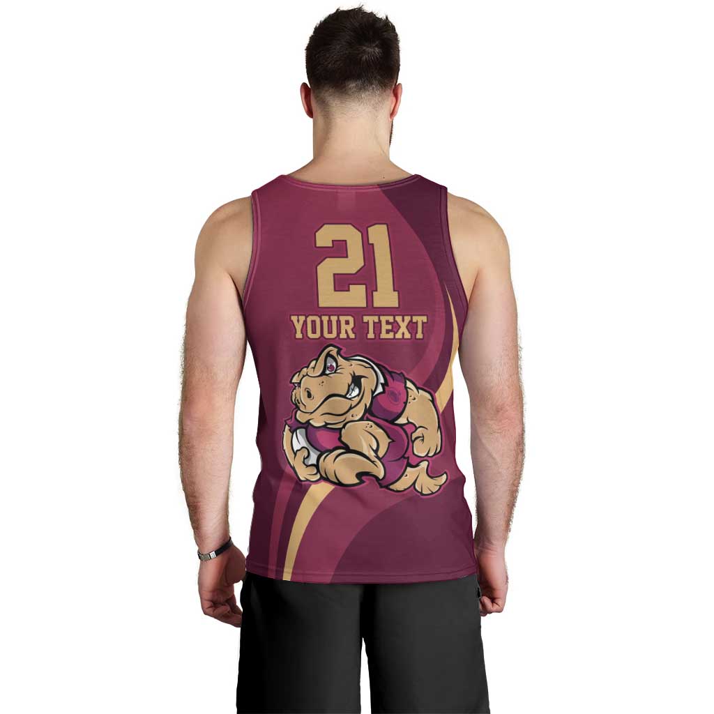 Custom QLD Maroons Cane Toad Men Tank Top Queensland Origin No2