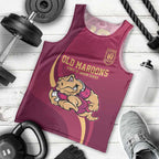 Custom QLD Maroons Cane Toad Men Tank Top Queensland Origin No2