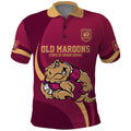 Custom QLD Maroons Cane Toad Polo Shirt Queensland Origin No2