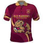 Custom QLD Maroons Cane Toad Polo Shirt Queensland Origin No2