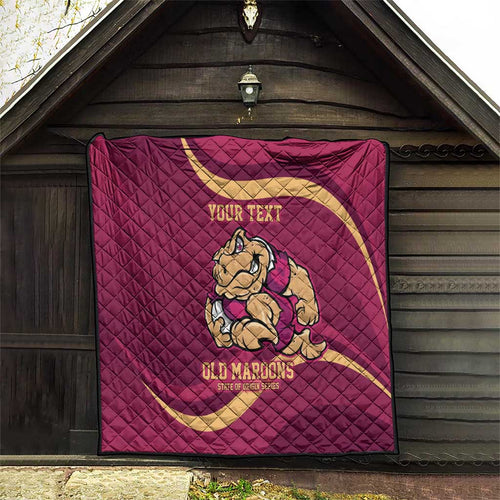 Custom QLD Maroons Cane Toad Quilt Queensland Origin No2