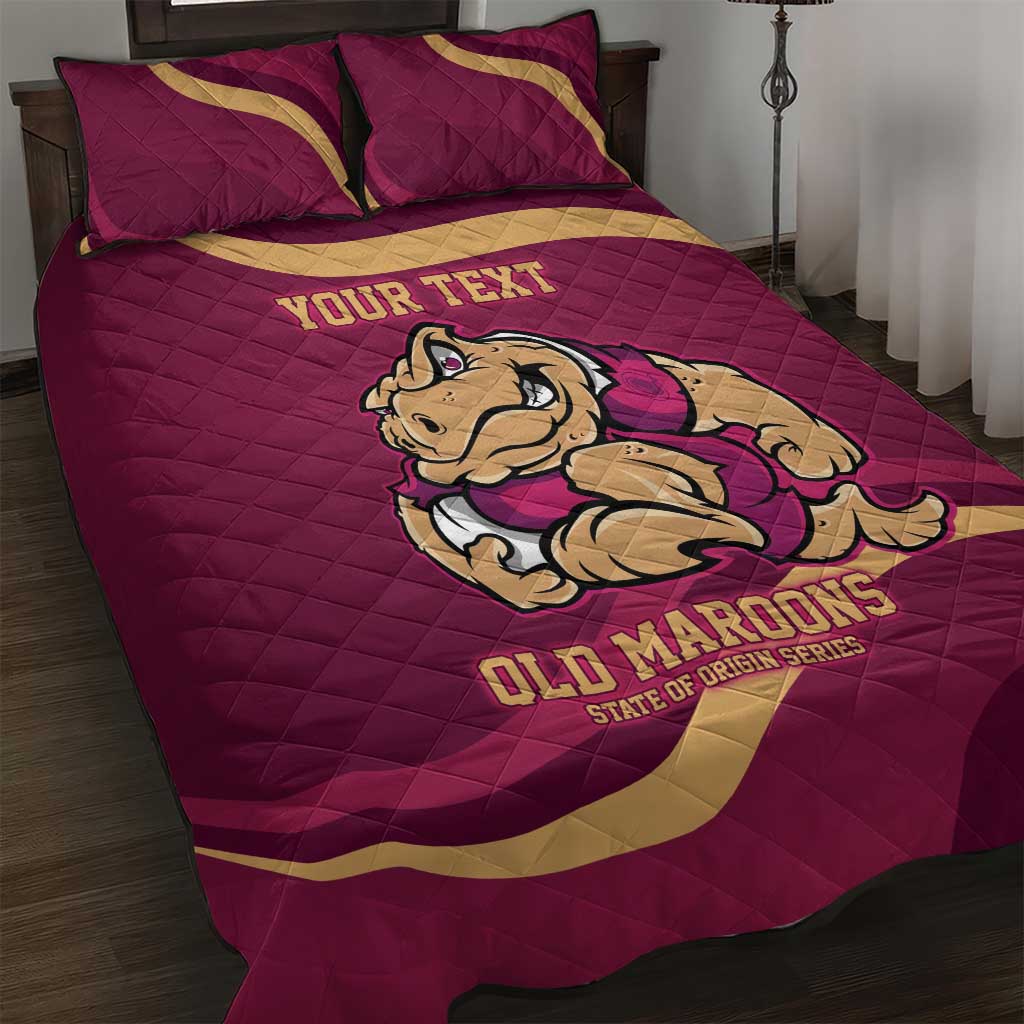 Custom QLD Maroons Cane Toad Quilt Bed Set Queensland Origin No2