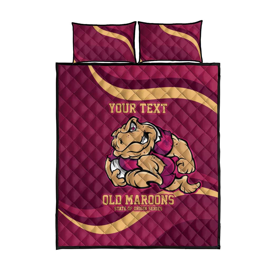 Custom QLD Maroons Cane Toad Quilt Bed Set Queensland Origin No2