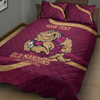 Custom QLD Maroons Cane Toad Quilt Bed Set Queensland Origin No2