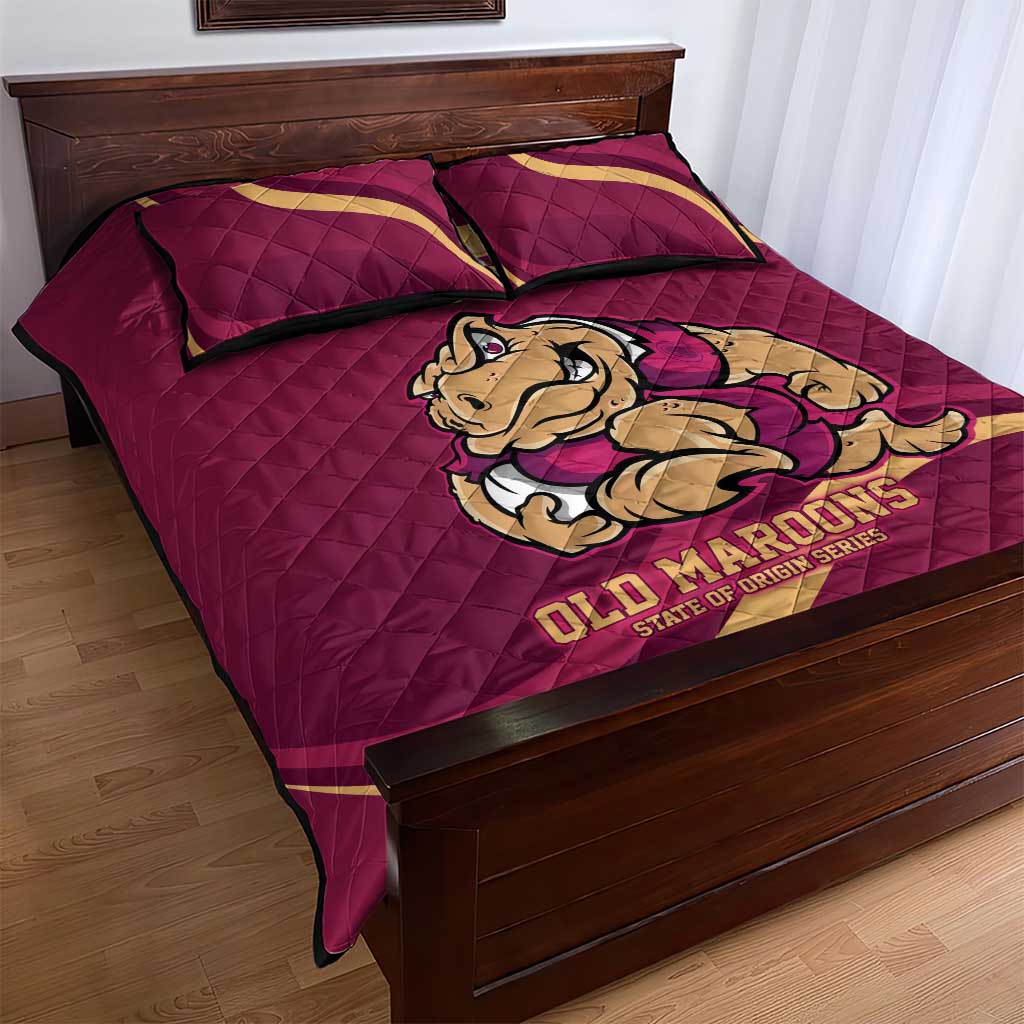 Custom QLD Maroons Cane Toad Quilt Bed Set Queensland Origin No2