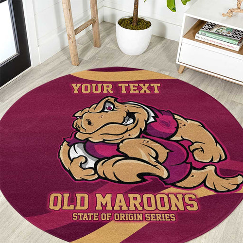 Custom QLD Maroons Cane Toad Round Carpet Queensland Origin No2