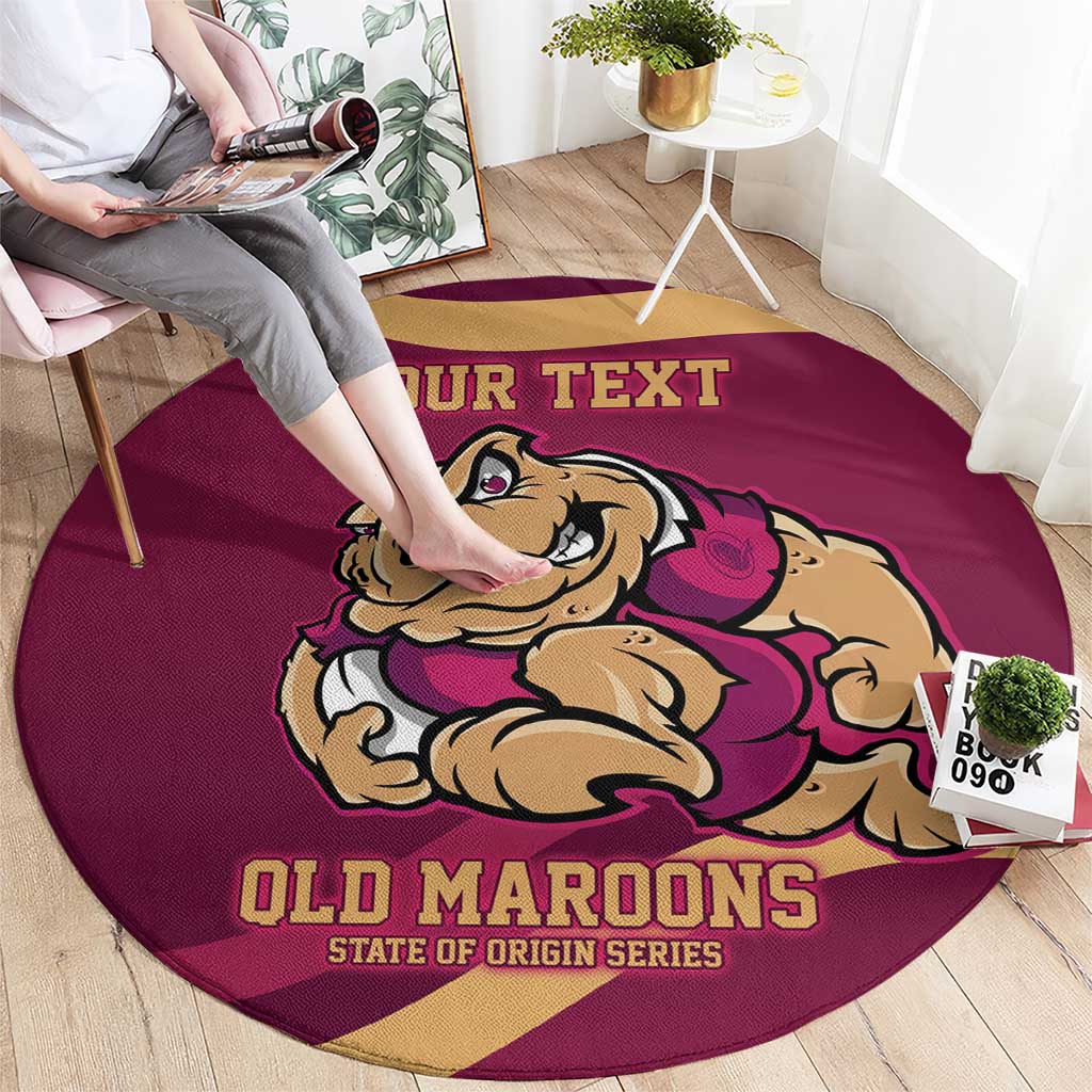 Custom QLD Maroons Cane Toad Round Carpet Queensland Origin No2