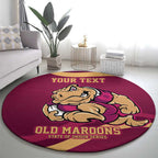 Custom QLD Maroons Cane Toad Round Carpet Queensland Origin No2