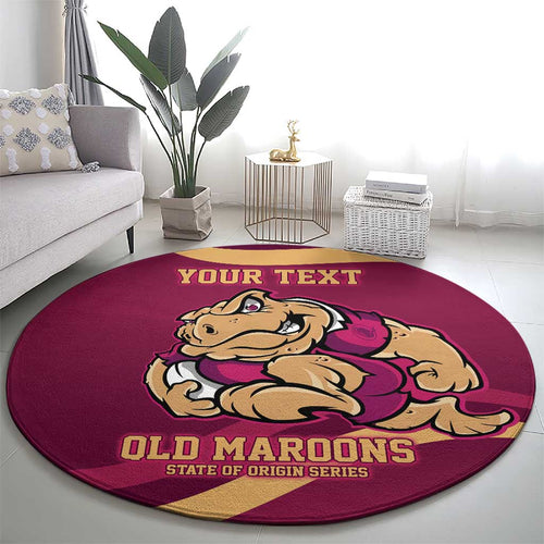 Custom QLD Maroons Cane Toad Round Carpet Queensland Origin No2