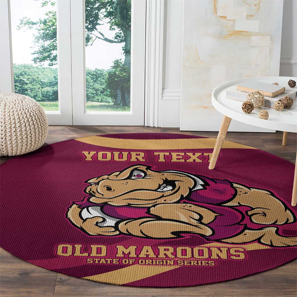 Custom QLD Maroons Cane Toad Round Carpet Queensland Origin No2