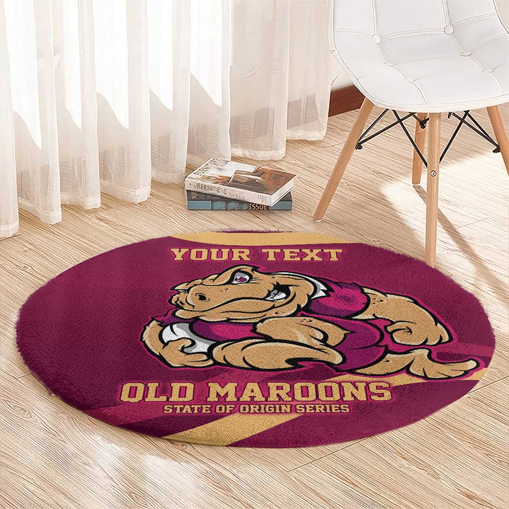 Custom QLD Maroons Cane Toad Round Carpet Queensland Origin No2