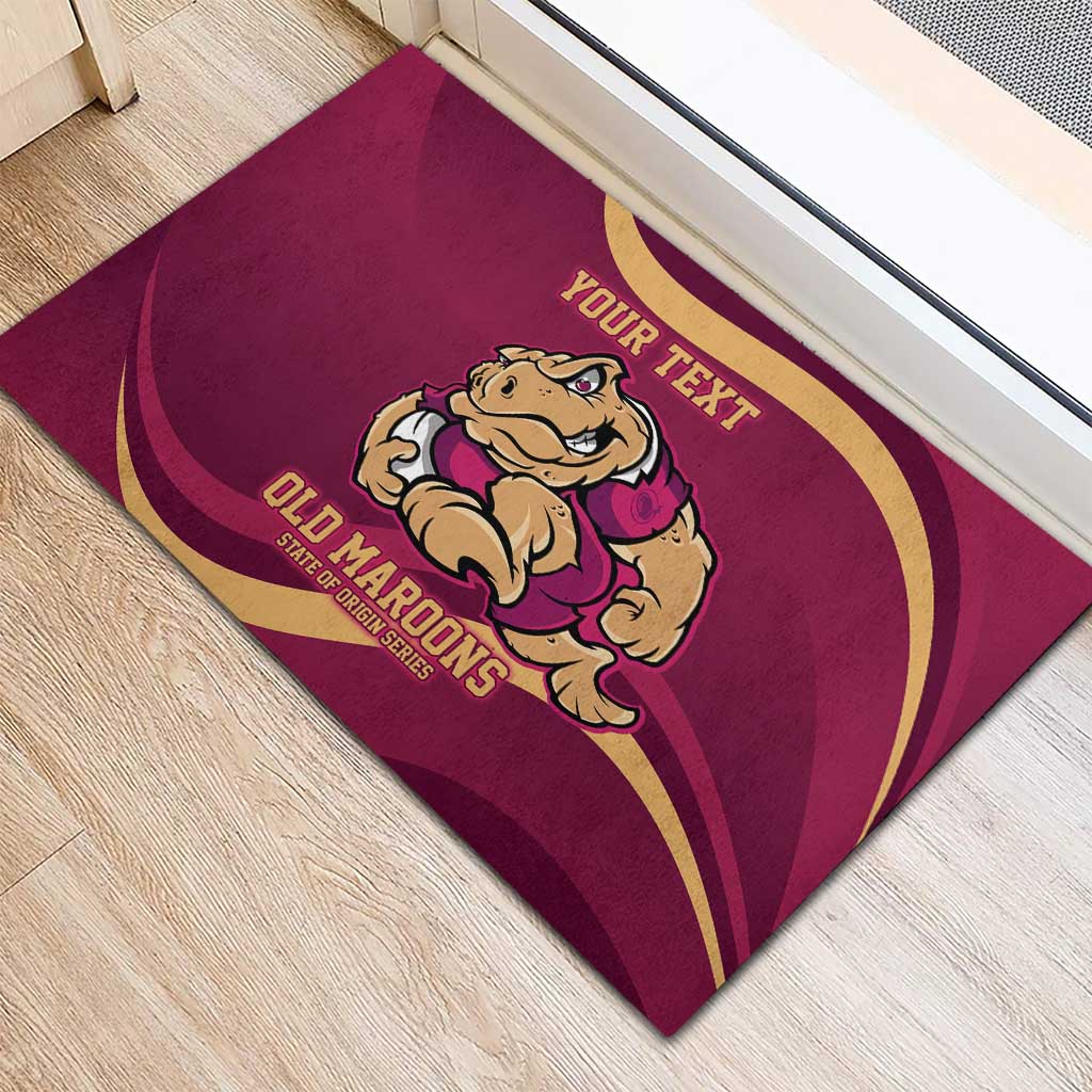 Custom QLD Maroons Cane Toad Rubber Doormat Queensland Origin No2