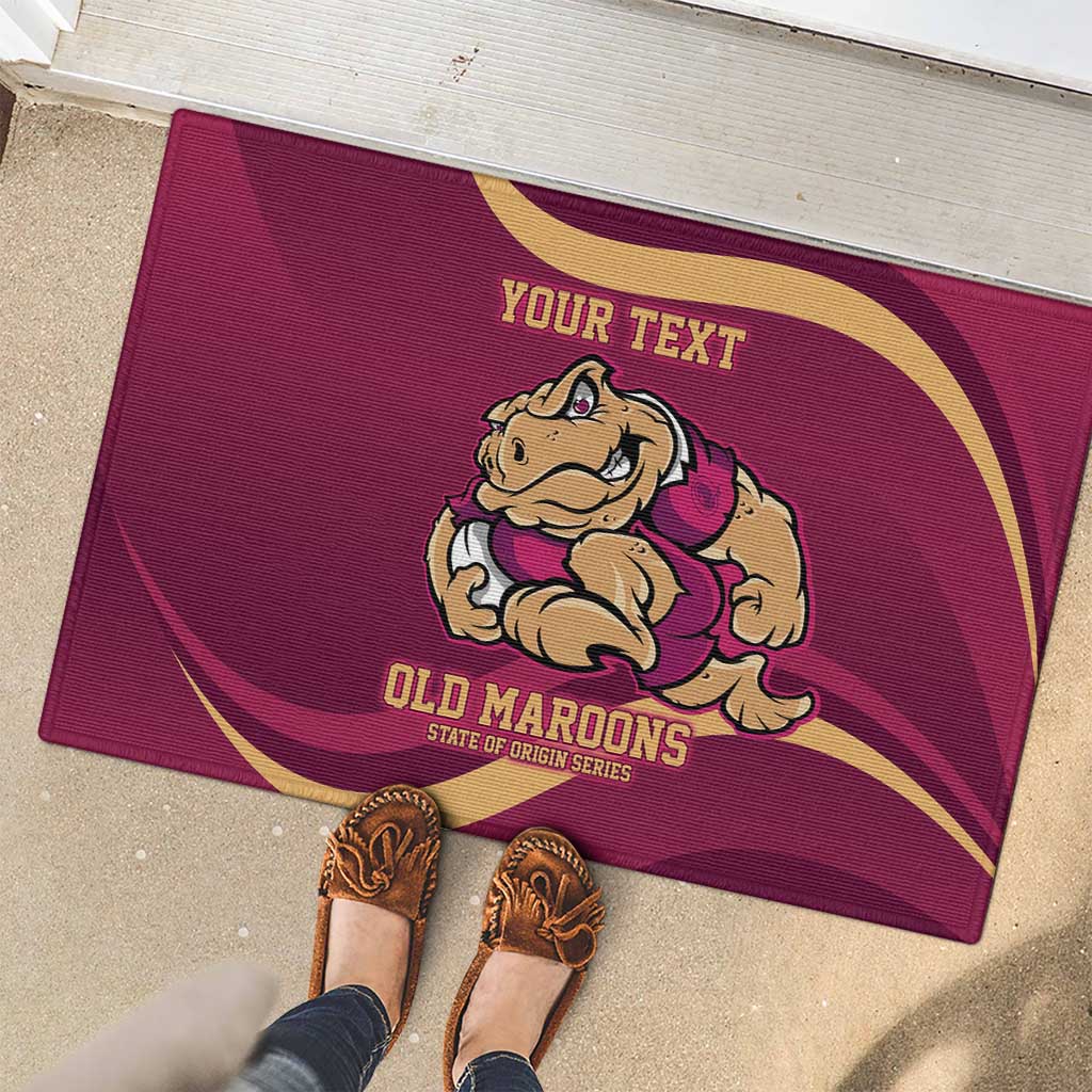 Custom QLD Maroons Cane Toad Rubber Doormat Queensland Origin No2