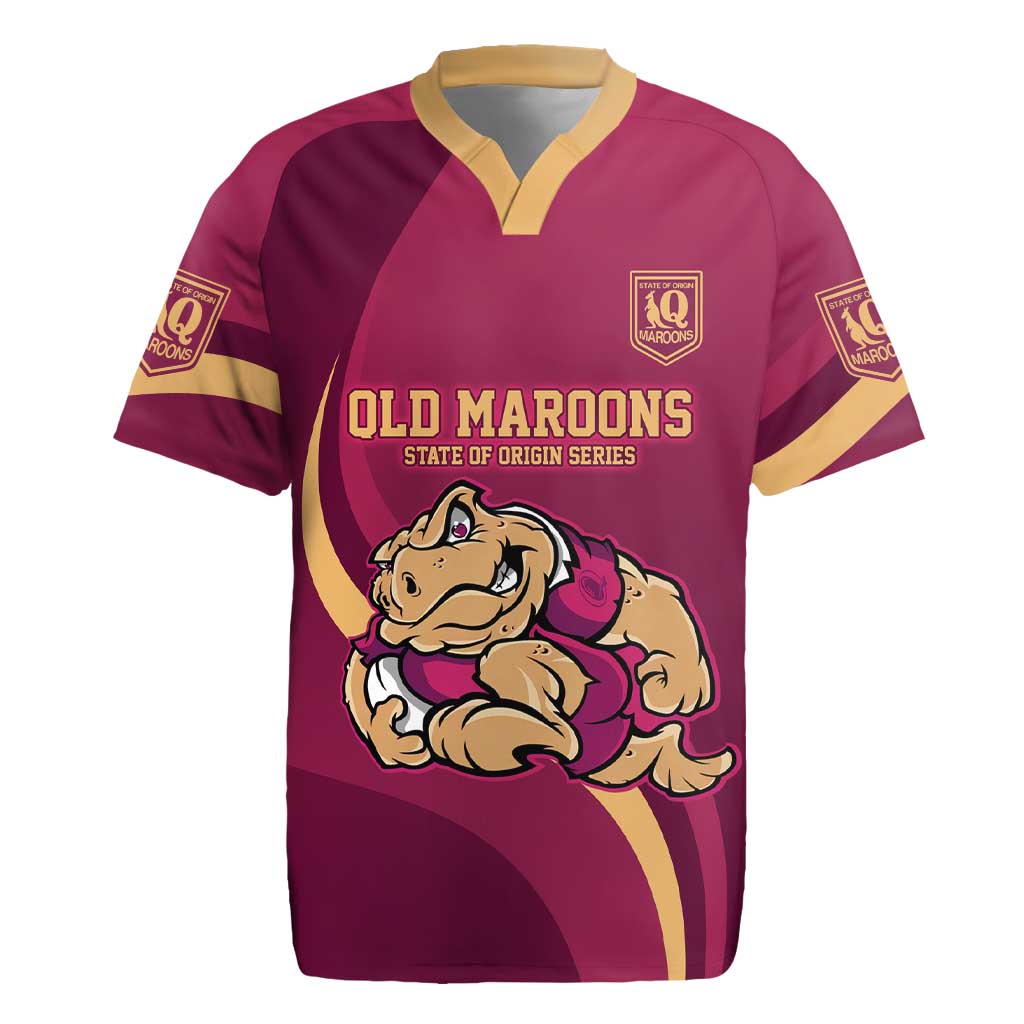 Custom QLD Maroons Cane Toad Rugby Jersey Queensland Origin No2
