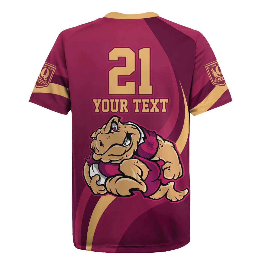 Custom QLD Maroons Cane Toad Rugby Jersey Queensland Origin No2