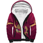 Custom QLD Maroons Cane Toad Sherpa Hoodie Queensland Origin No2