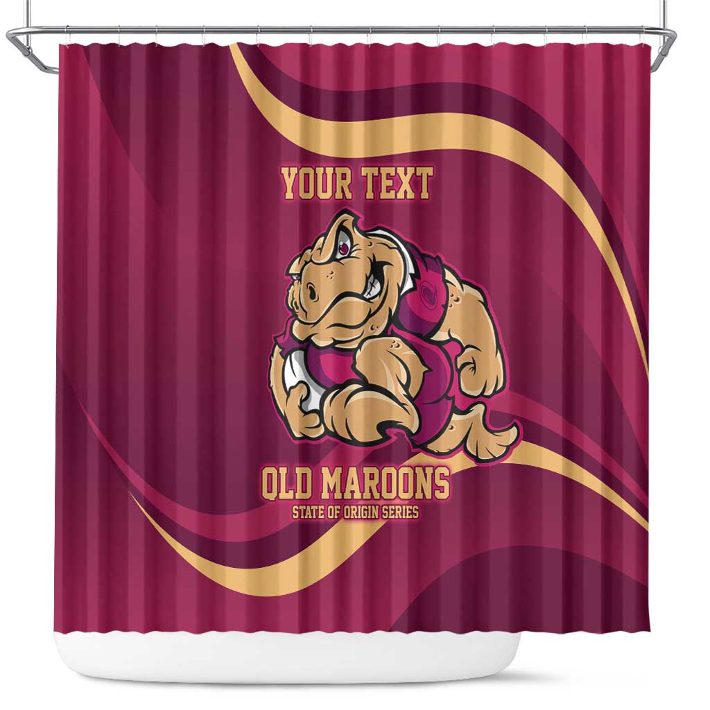 Custom QLD Maroons Cane Toad Shower Curtain Queensland Origin No2