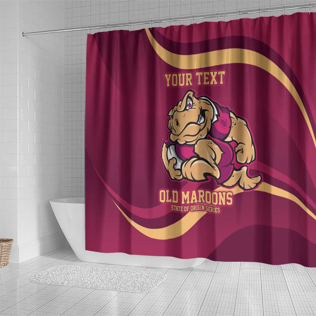 Custom QLD Maroons Cane Toad Shower Curtain Queensland Origin No2