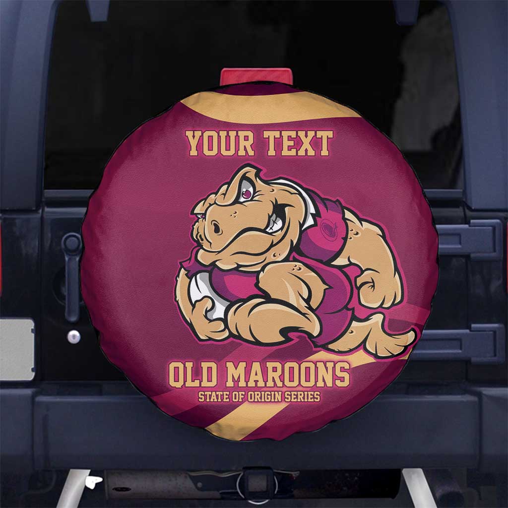 Custom QLD Maroons Cane Toad Spare Tire Cover Queensland Origin No2