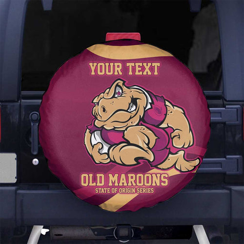 Custom QLD Maroons Cane Toad Spare Tire Cover Queensland Origin No2