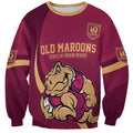 Custom QLD Maroons Cane Toad Sweatshirt Queensland Origin No2