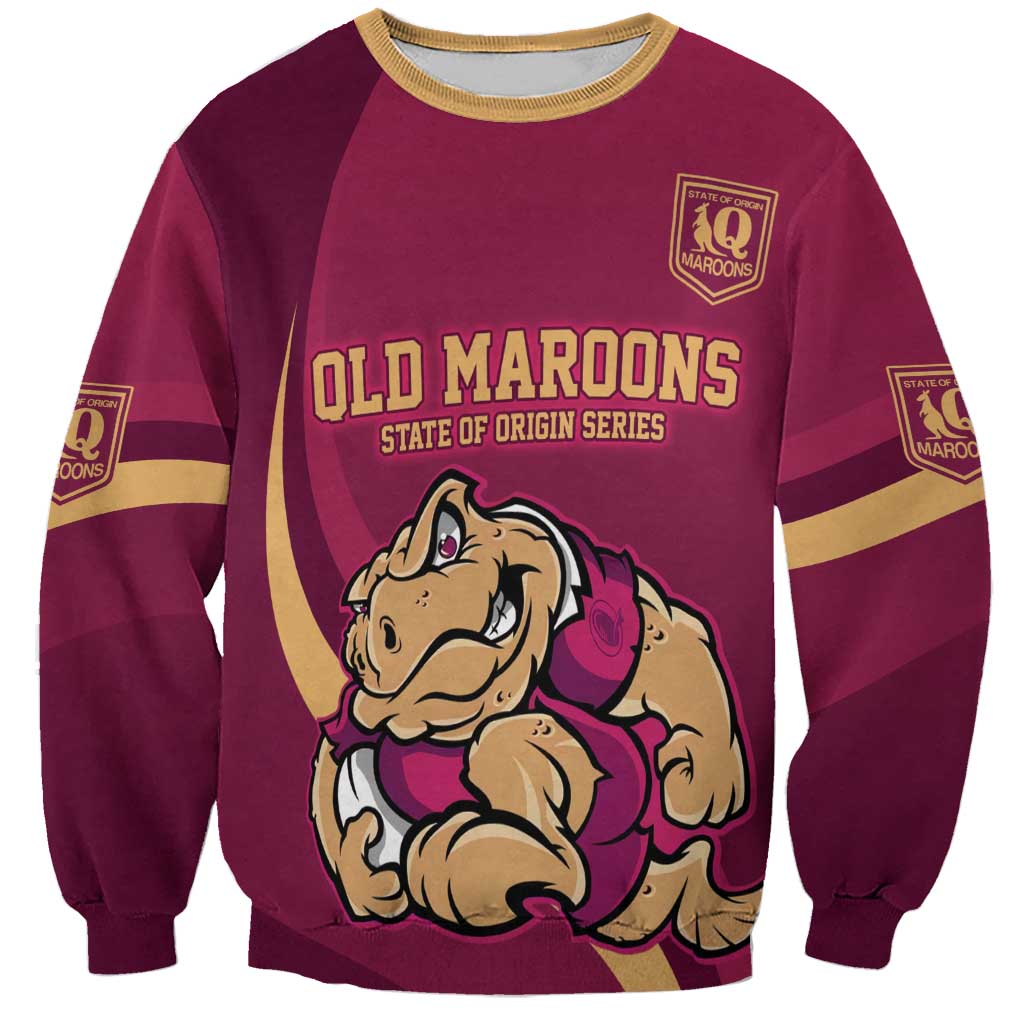 Custom QLD Maroons Cane Toad Sweatshirt Queensland Origin No2