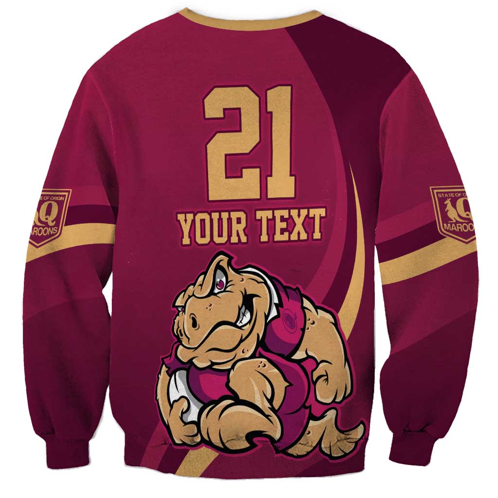 Custom QLD Maroons Cane Toad Sweatshirt Queensland Origin No2