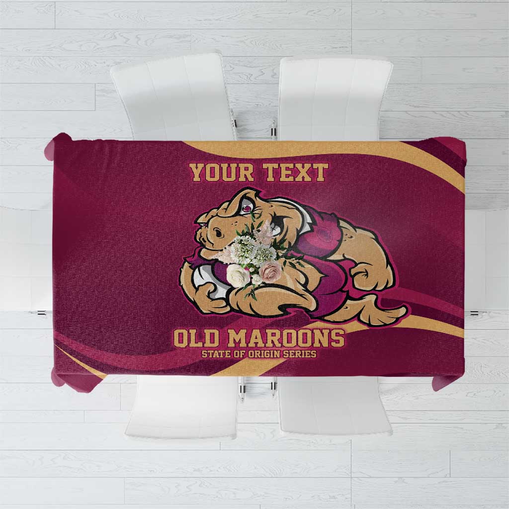Custom QLD Maroons Cane Toad Tablecloth Queensland Origin No2