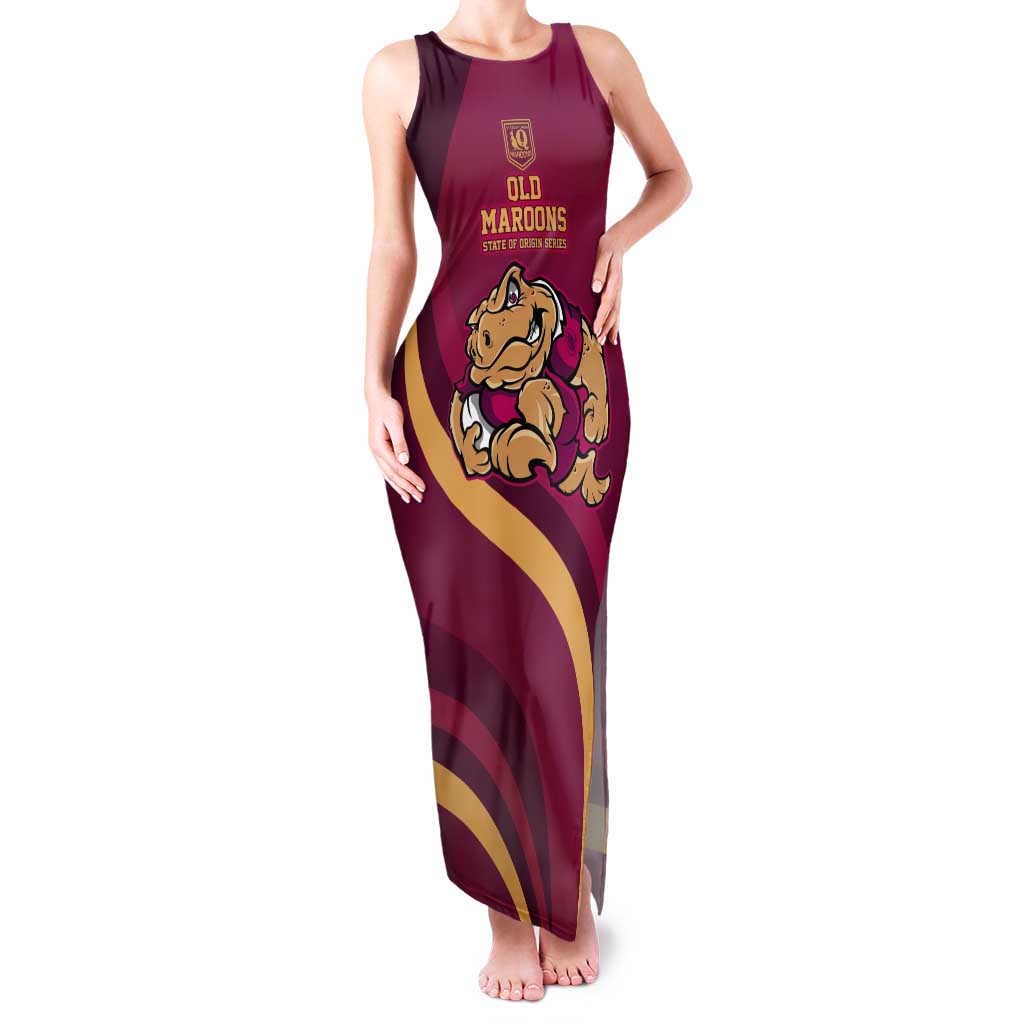 Custom QLD Maroons Cane Toad Tank Maxi Dress Queensland Origin No2